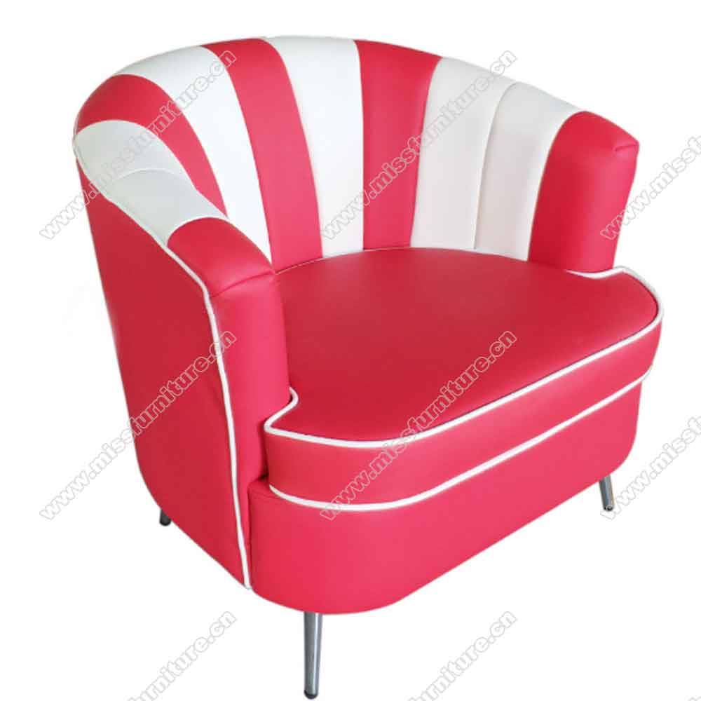 Red and white American retro diner Bel Air sofas seating, classic retro 1950s style kitchen gloss red leather Bel Air sofas, American 1950s retro diner Bel Air sofas M-8951