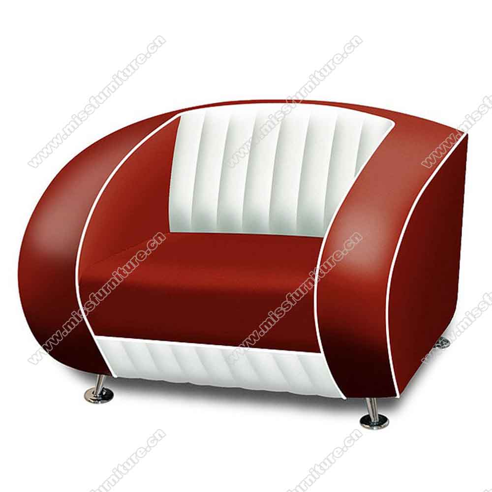 Classic red American 1950s retro diner single Bel Air sofas seating, dining room american retro single Bel Air sofas, American 1950s retro diner Bel Air sofas seating M-89521