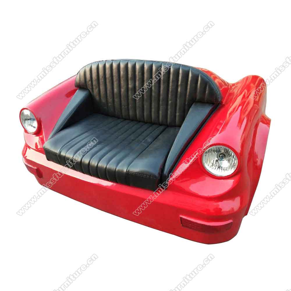 Customize American diner iron single seater car sofas M8965, red painting 1 seater retro diner metal car sofas seating, American 1950s retro diner metal car sofas seating M-8965