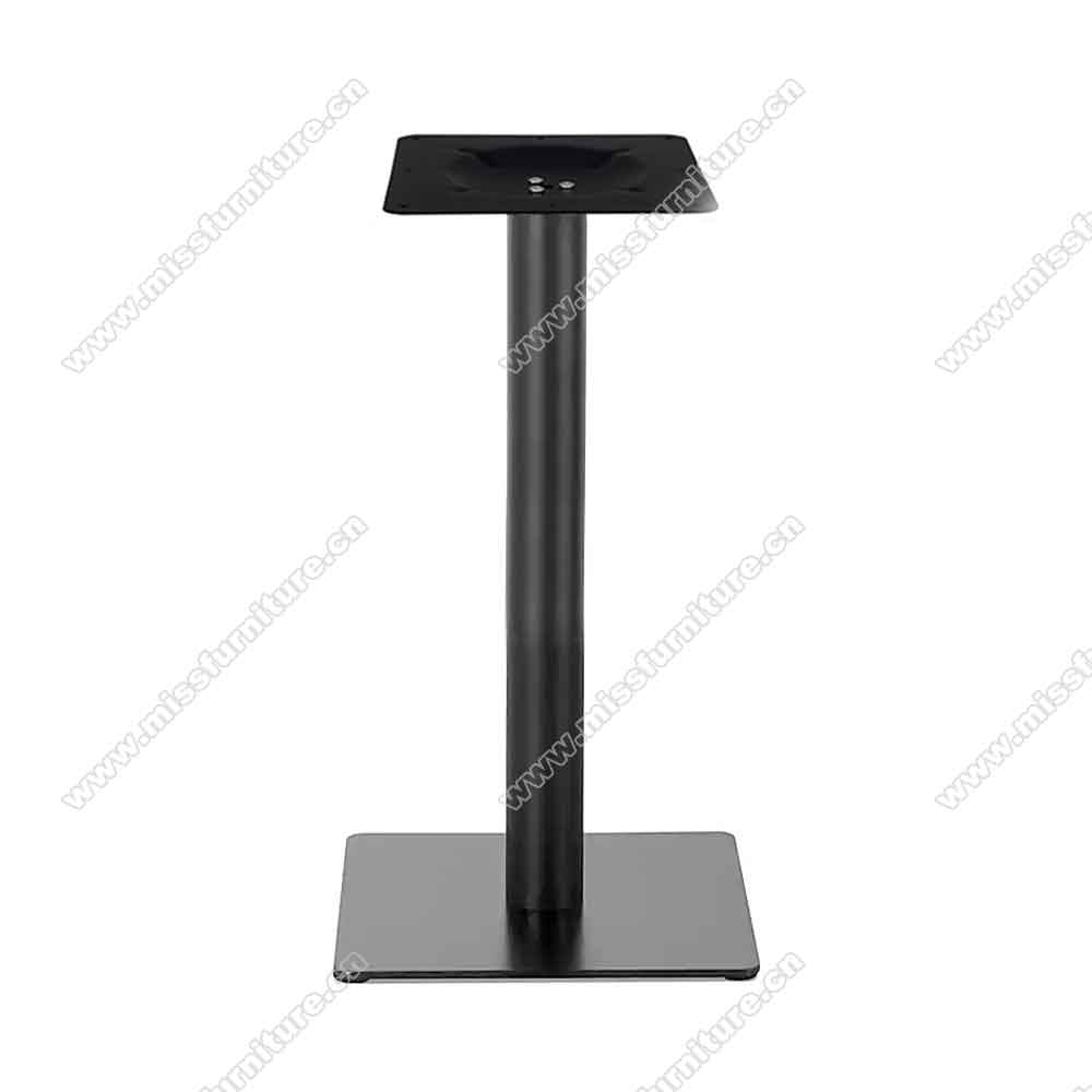 Wholesale black iron square base 1950s diner table legs M8982, 45cm iron american retro cafeteria square black table legs,American 1950s retro diner table legs M-8982