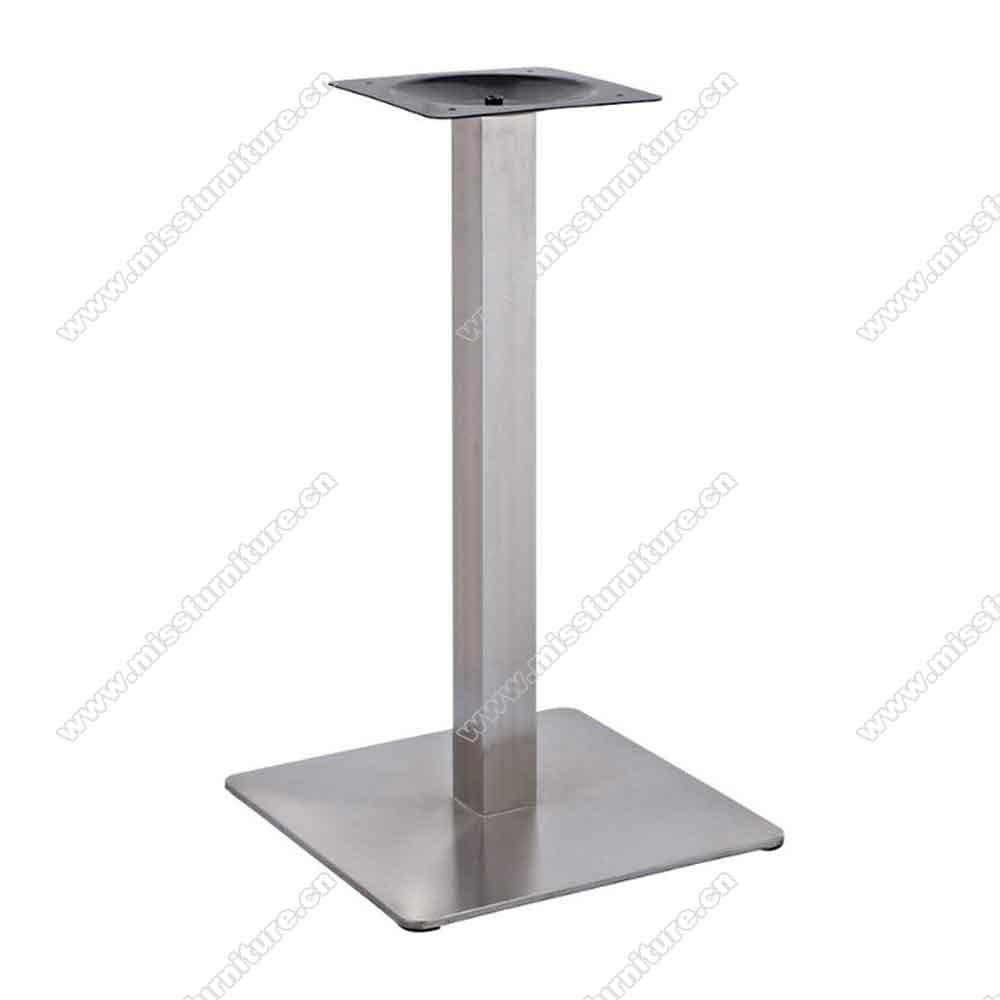 High quality square base 201 stainless steel with square pillar american diner table legs M8991, 1950's diner square stainless steel base table legs,American 1950s retro diner table legs M-8991