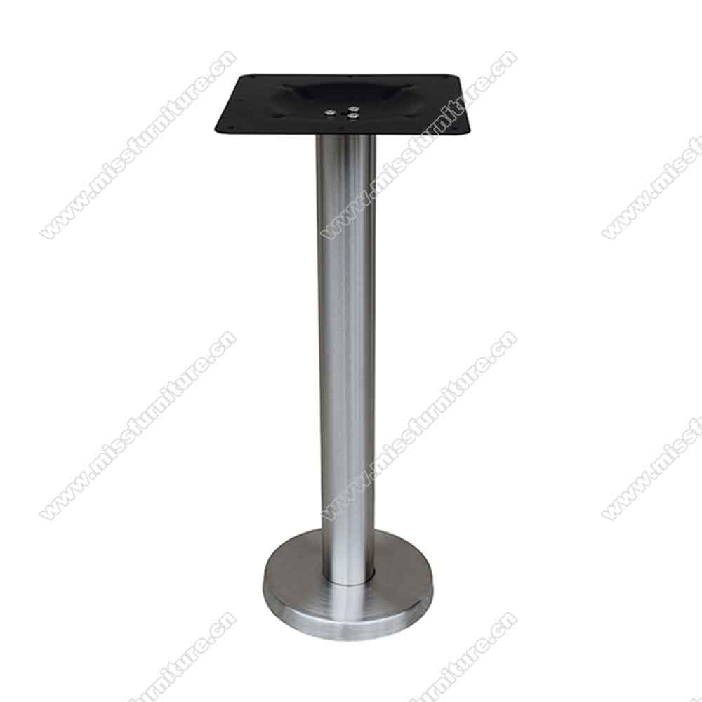 Customize 201# steel fixed to floor american dining room table legs M8993, stainless steel round fixed to floor steel table legs,American 1950s retro diner table legs M-89893