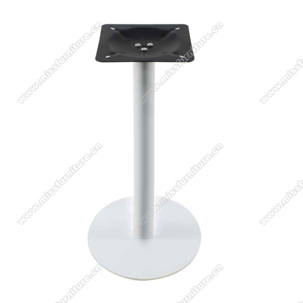 Customize white color iron round base american diner table legs M8997, diameter 40cm iron round base with white paiting retro diner table legs,American 1950s retro diner table legs M-8997