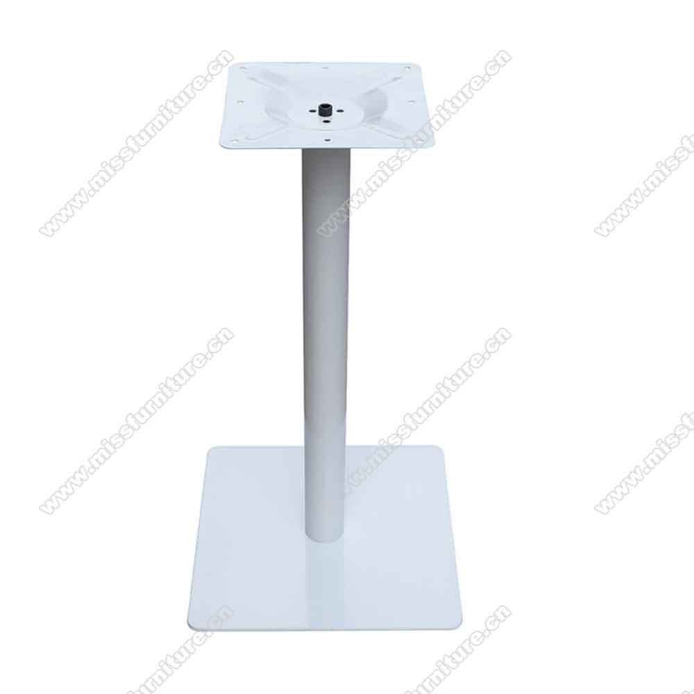 Customize white painting iron square base american 50s diner table legs M8999, 45*45cm iron with white painting restaurant square table legs,American 1950s retro diner table legs M-8999